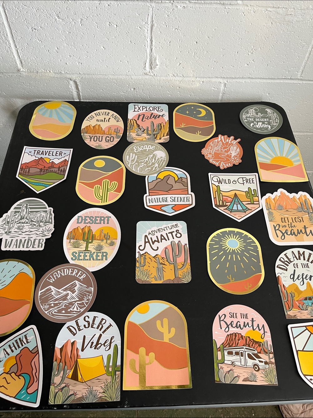 Oversized Adventure Themed Tech Stickers - 3 piece- Seller Pick